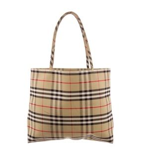 AUTHENTIC Burberry London Canvas Nova Check Tote